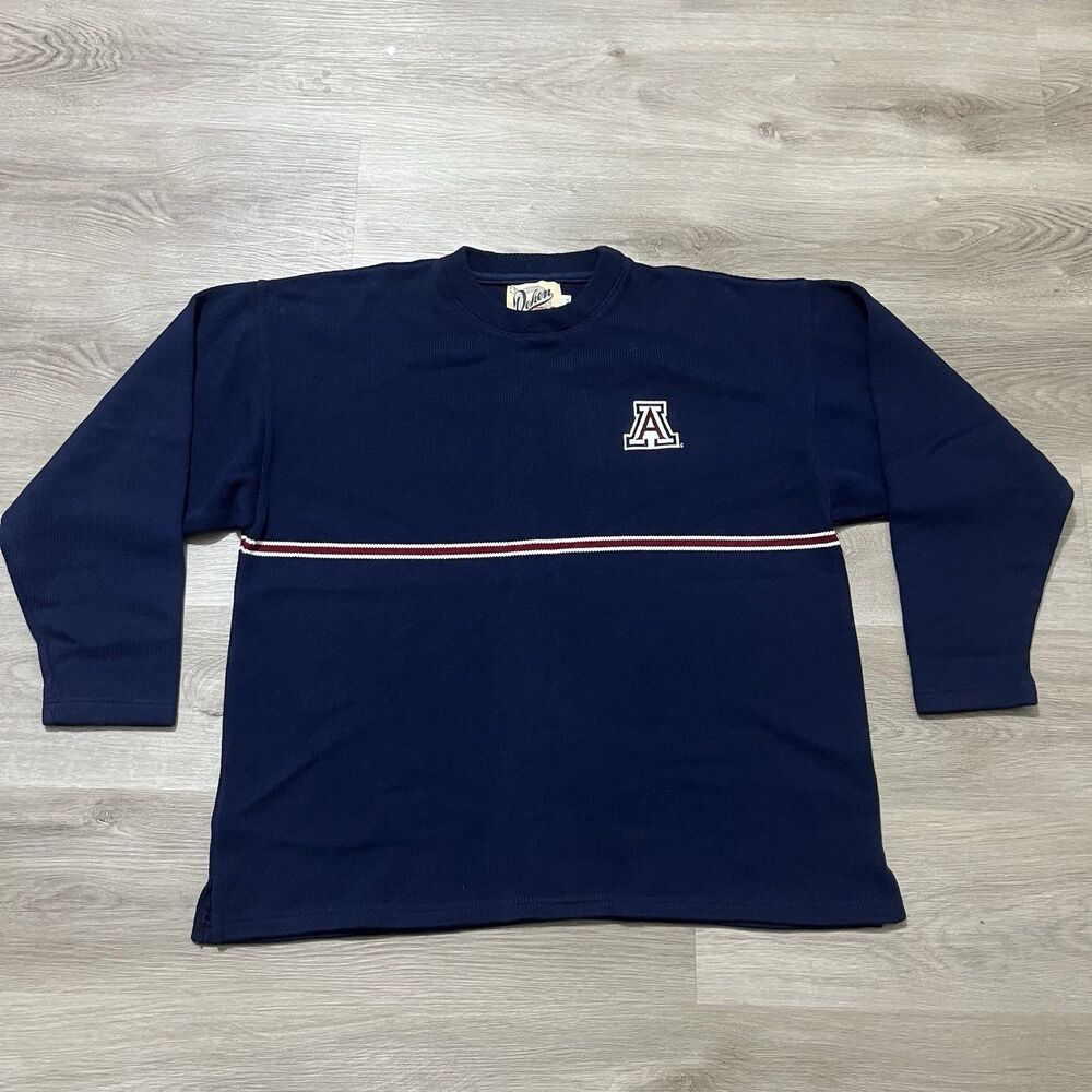 Vintage Dehen University of Arizona Navy Blue Crewneck Sweater Mens Size XL USA